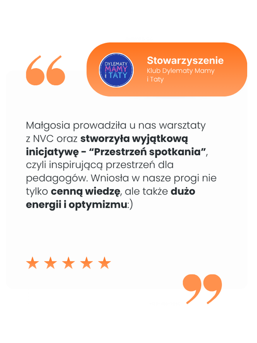 opinia uczestnika warsztatów rozwojowych Kraków