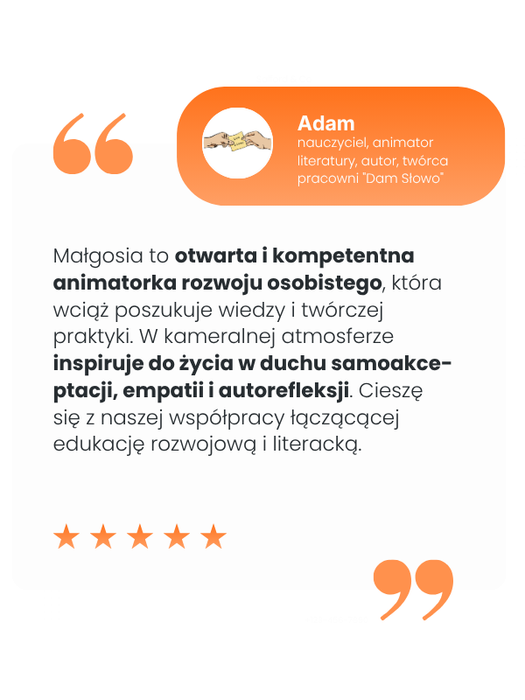 opinia uczestnika warsztatów rozwojowych Kraków