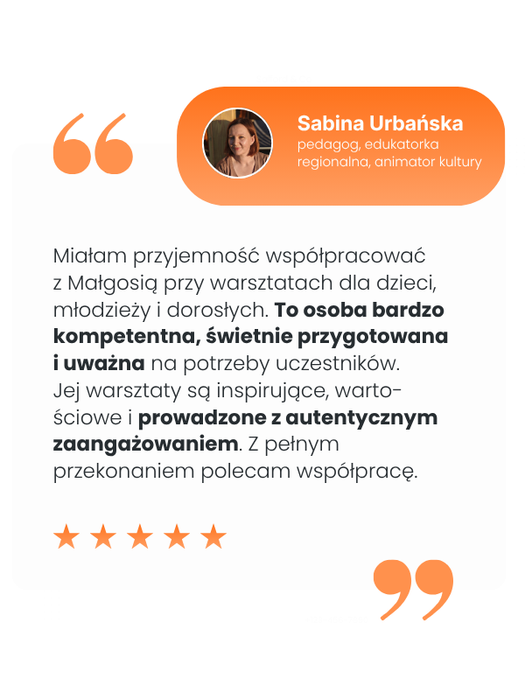 opinia uczestnika warsztatów rozwojowych Kraków